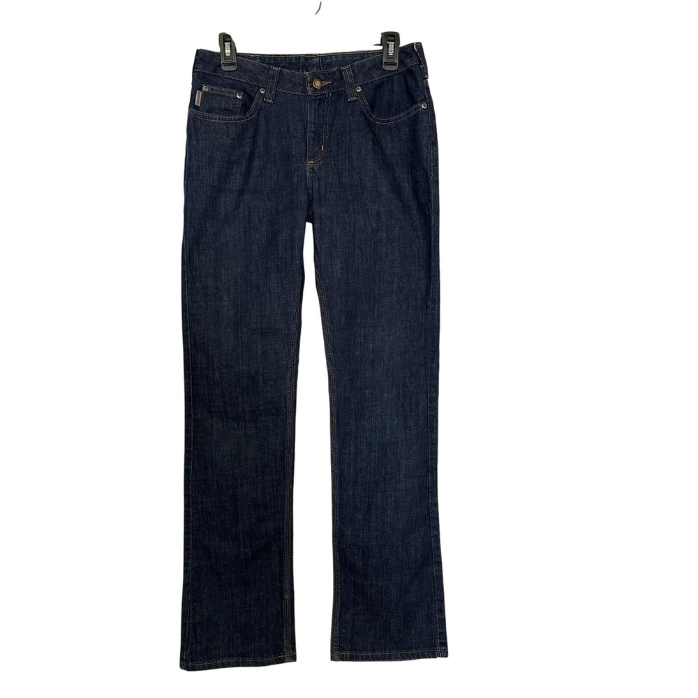 Carhartt Jeans Womens 6x32 Traditional Fit Stretch Denim Straight Leg W8007 IDP